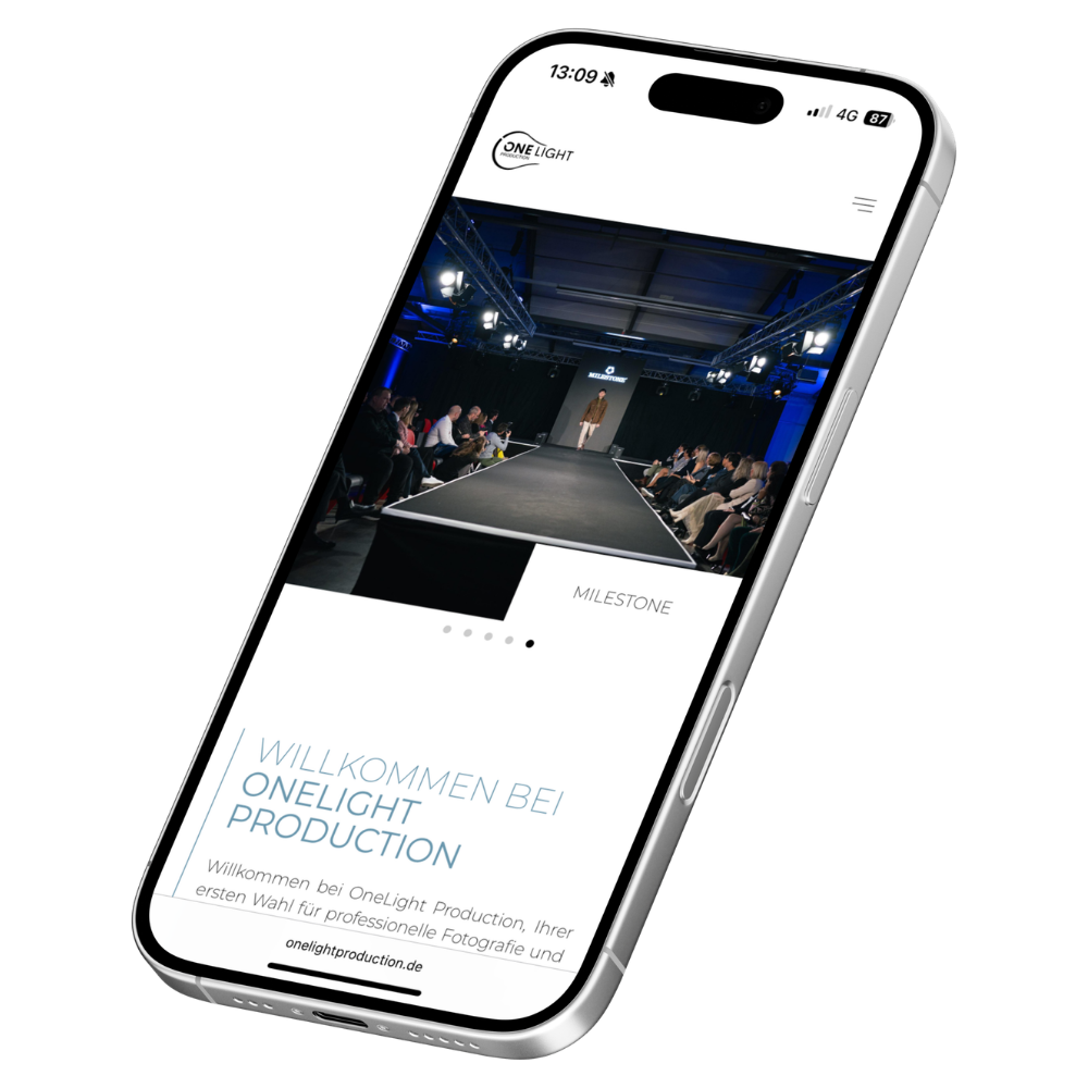 Responsive Website auf Smartphone